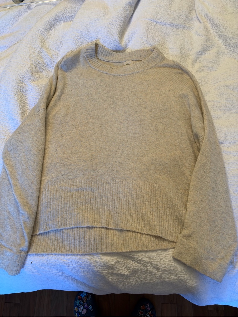 a new day Cream Crewneck Sweater